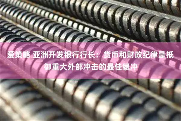 爱策略 亚洲开发银行行长：货币和财政纪律是抵御重大外部冲击的最佳缓冲