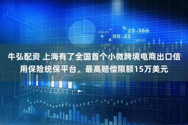 牛弘配资 上海有了全国首个小微跨境电商出口信用保险统保平台，最高赔偿限额15万美元
