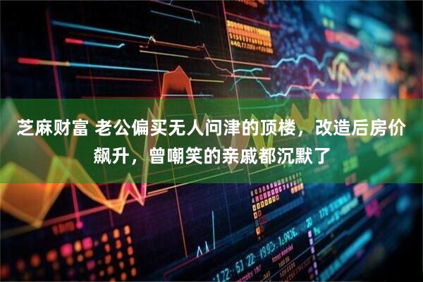 芝麻财富 老公偏买无人问津的顶楼，改造后房价飙升，曾嘲笑的亲戚都沉默了