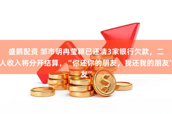 盛鹏配资 邹市明冉莹颖已还清3家银行欠款，二人收入将分开结算，“你还你的朋友，我还我的朋友”